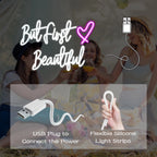 But First Beautiful 5V USB LED Neon Sign - Budget Friendly