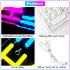 Happy Hour Beer Mug 5V USB LED Neon Sign - Budget Friendly