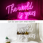 The World Is Yours – LED-Neon-Schriftzug (5 V USB)