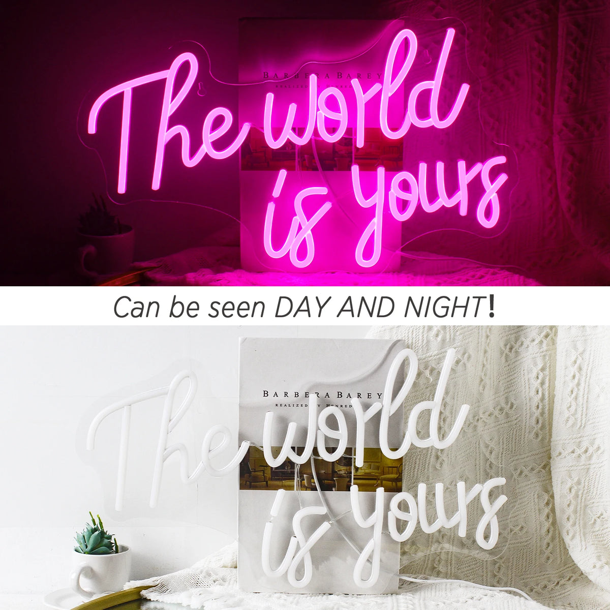 The World Is Yours – LED-Neon-Schriftzug (5 V USB)