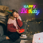 Happy Birthday 5V USB LED Neon Sign - Budget Friendly