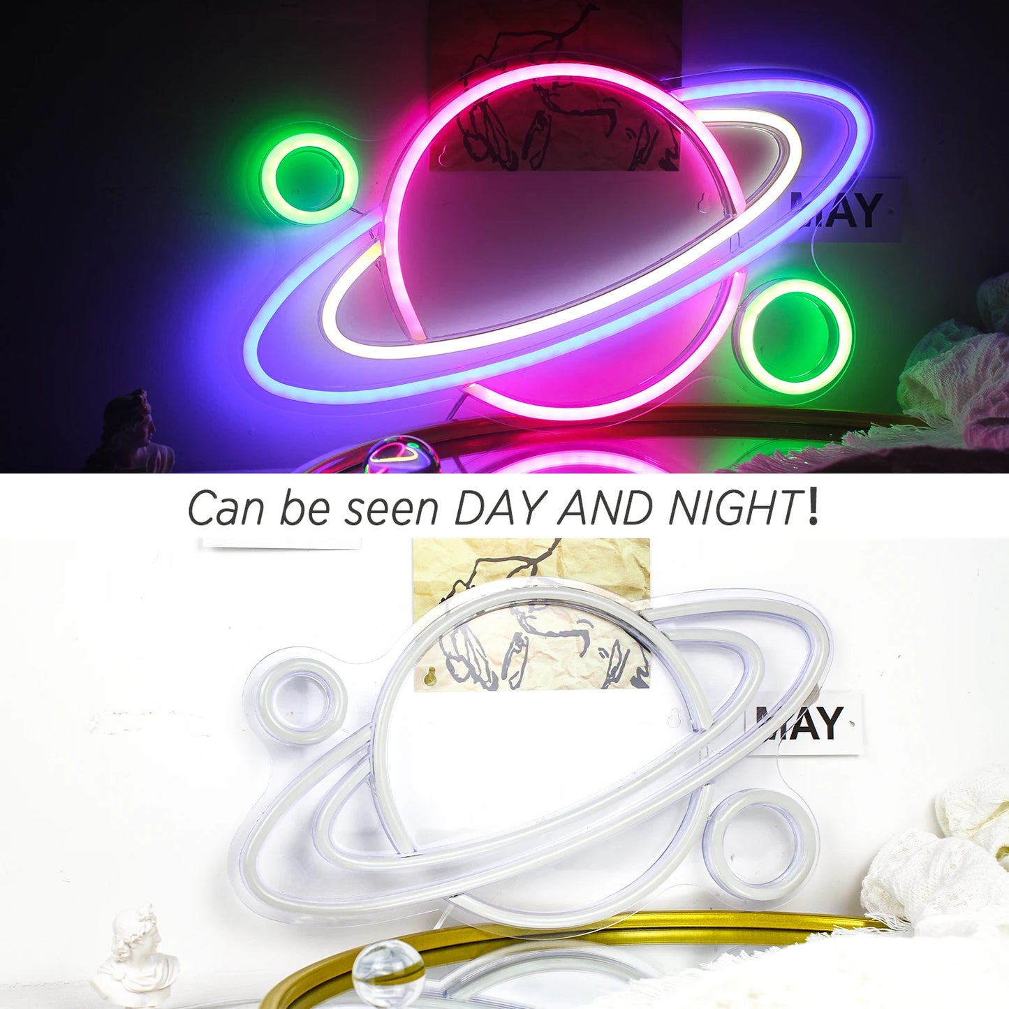 Planet 5V Mini USB LED Neon Sign - Budget Friendly