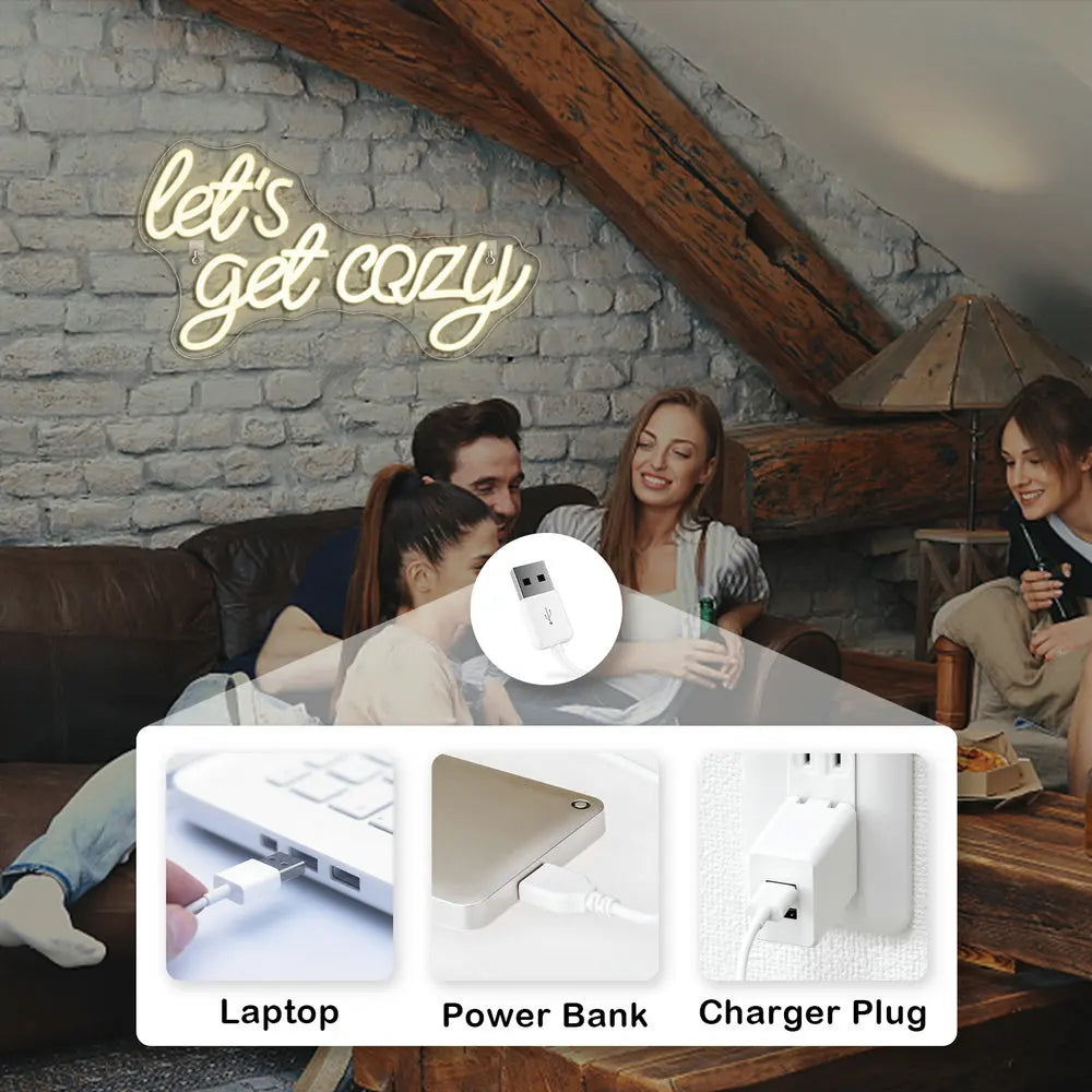 Let’s Get Cozy – LED-Neonschild (5 V USB)