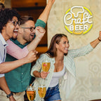 Craft BEER – Bierglas mit rundem Rand – LED-Leuchtschild (5 V USB)
