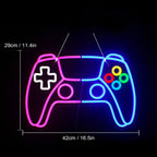 Rosa-blaue Spielkonsole – LED-Neonschild (5 V USB)