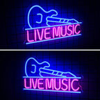 LIVE MUSIC – Gitarre – LED-Neonschild (5 V USB)