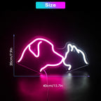 Hund und Katze – LED-Neonschild (5 V USB)