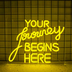 Your Journey Begins Here 5V USB LED Neon Sign - Budget Friendly