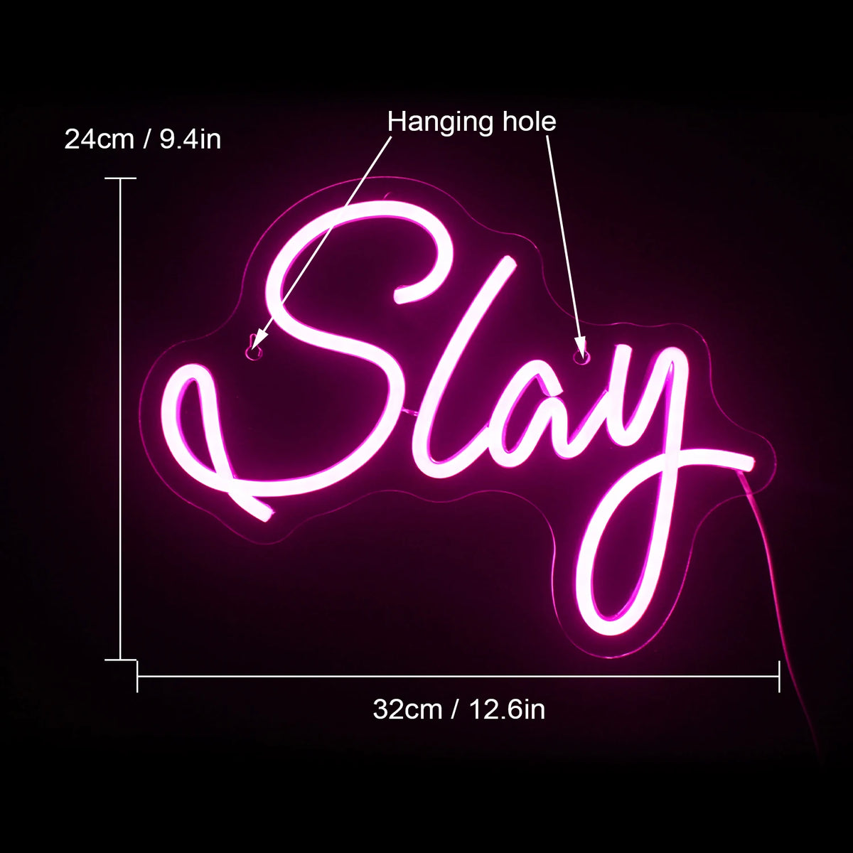 Slay – LED-Leuchtschild (5 V USB)