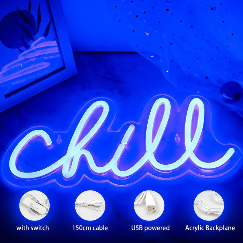 Chill – LED-Neon-Schriftzug (5 V USB)