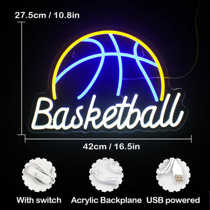 Basketball 5V USB LED Leuchtschild - Preiswert