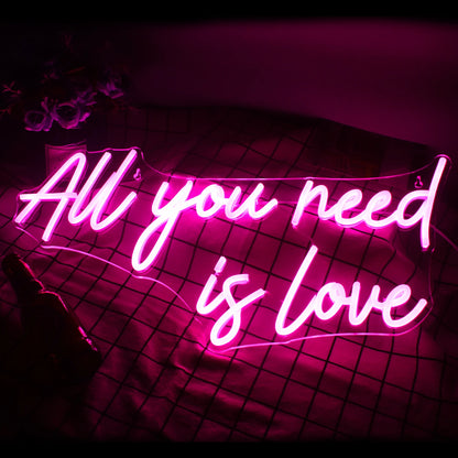 All You Need is Love 5V Mini USB LED Neon Sign - Budget Friendly