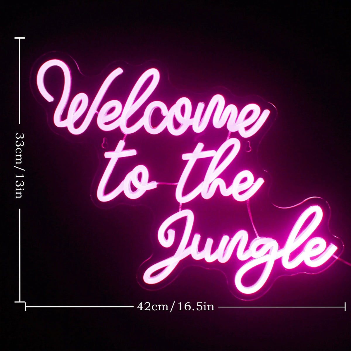 Welcome to the Jungle – LED-Neon-Schriftzug (5 V USB)