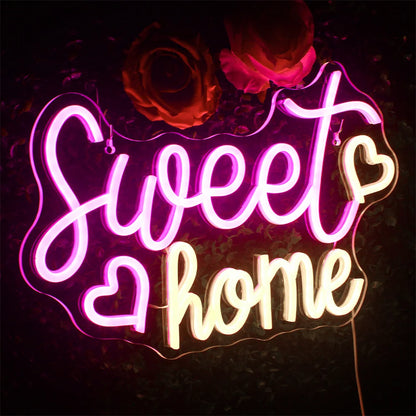 Sweet Home 5V Mini USB  LED Neon Sign - Budget-Friendly