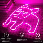 Rosa Hund – LED-Neonschild (5 V USB)