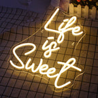 Life is Sweet – LED-Leuchtschild (5 V USB)