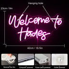 Welcome to Hades – LED-Neon-Schriftzug (5 V USB)