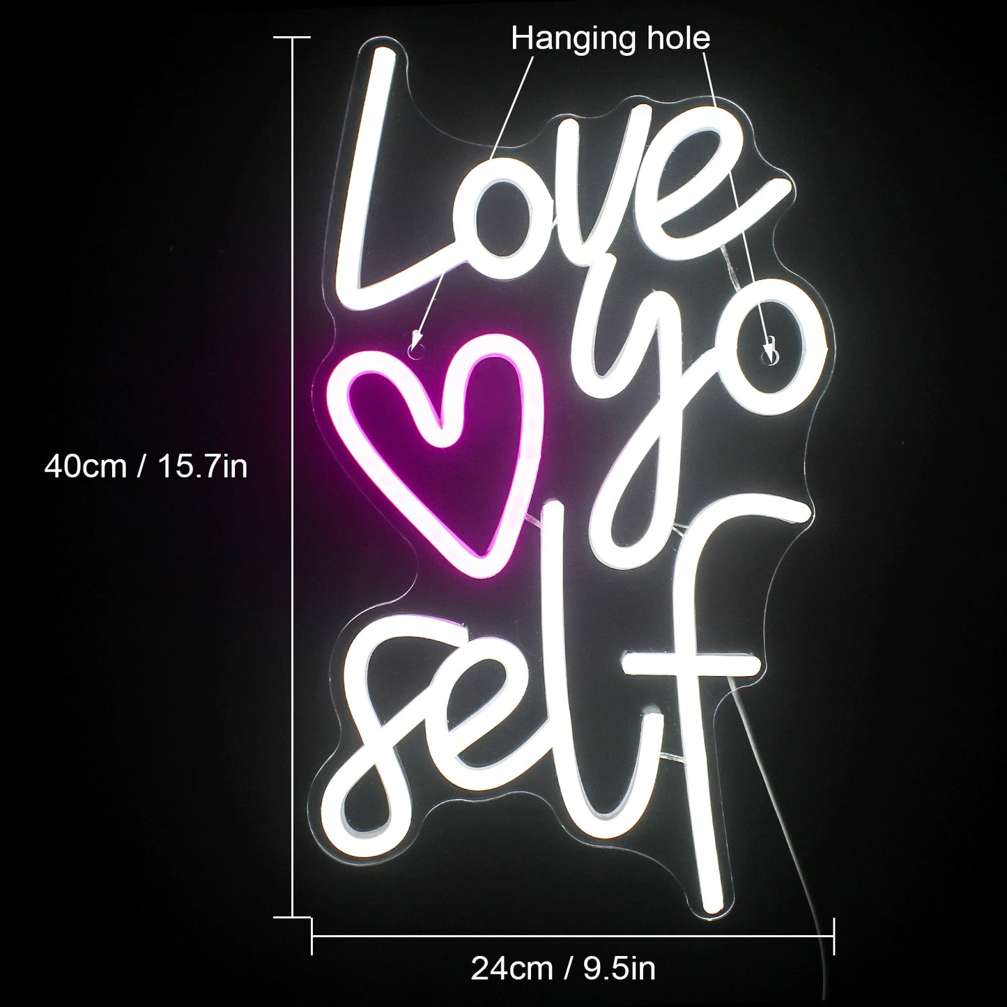 Love Yourself 5V Mini USB LED Neon Sign - Budget Friendly