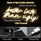 Better Late Than Ugly – LED-Leuchtschild (5 V USB)