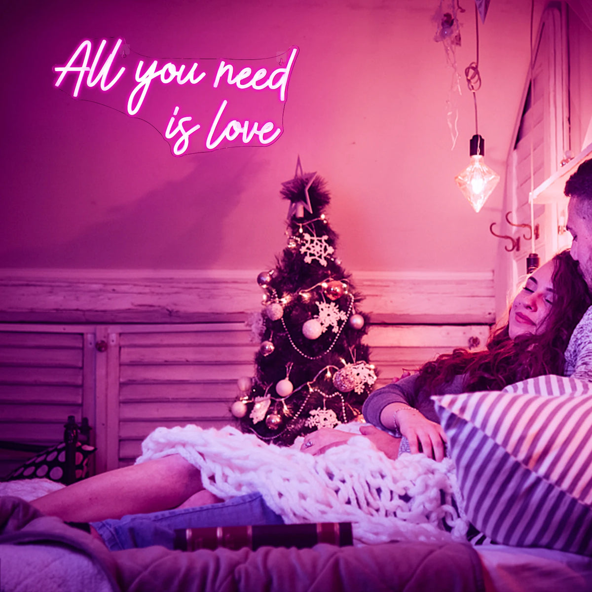 All You Need is Love 5V USB LED Leuchtschild - Preiswert