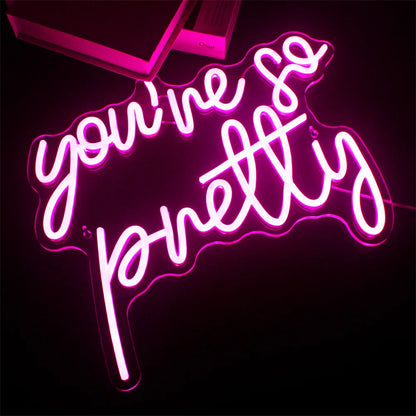 You’re so pretty 5V USB LED Neon Sign - Budget Friendly