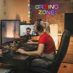GAMING ZONE – Bunte Buchstaben – LED-Neon-Schriftzug (5 V USB)