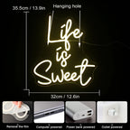 Life is Sweet – LED-Leuchtschild (5 V USB)