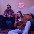 Game Over – Runde Umrandung – LED-Neonschild (5 V USB)