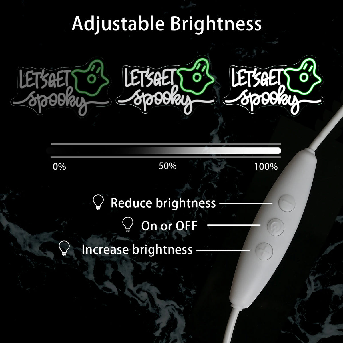 “Boo” (Kürbis, Hexenhut) – LED-Neonschild (5 V USB)