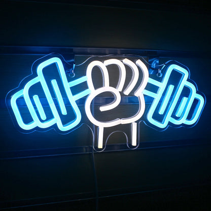 Hantel Gewichtheben 5V USB LED Leuchtschild - Preiswert