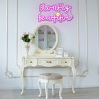 Bluntly Beautiful – Herz – LED-Leuchtschild (5 V USB)