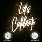 Let's Celebrate – LED-Neon-Schriftzug (5 V USB)