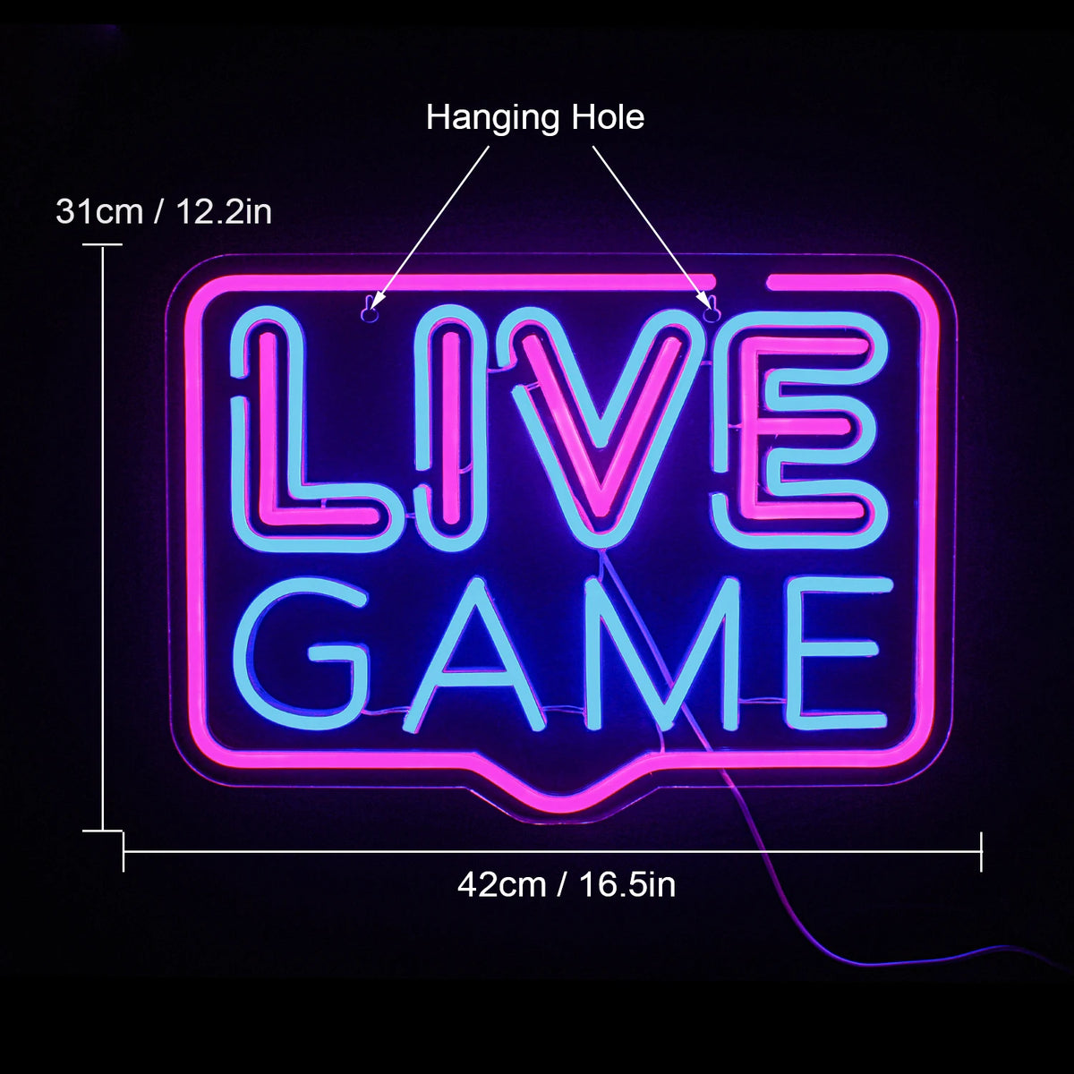 Live Game 5V USB LED Neon Sign - Budget Friendly