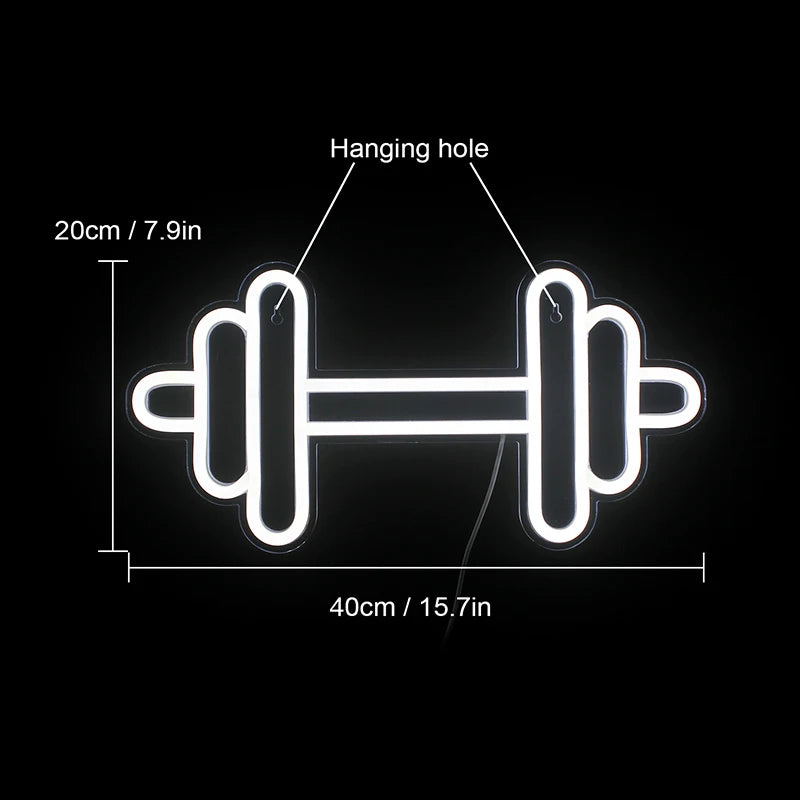 Langhantel – LED-Neonschild (5 V USB)