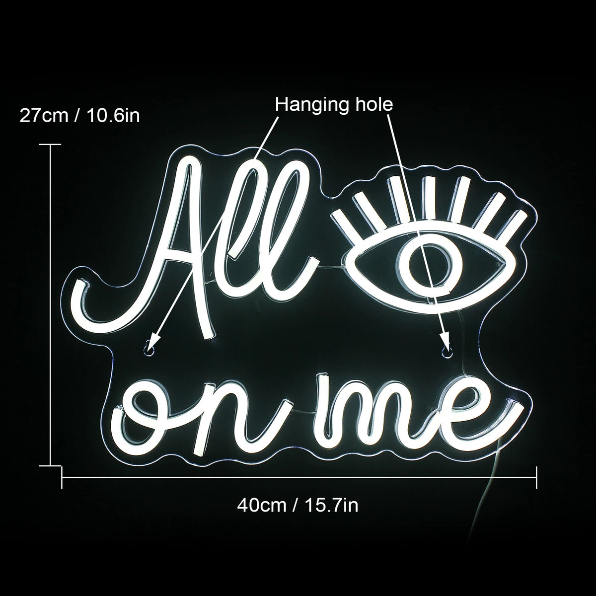 Alle Augen auf mich 5V USB LED Leuchtschild - Preiswert