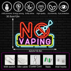 No Vaping 5V USB LED Neon Sign - Budget Friendly