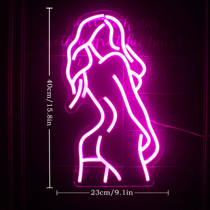 Sexy Lady Body 5V Mini USB LED Neon Sign - Budget Friendly