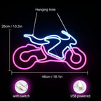 Motorcycle 5V USB LED Neon Sign - Budget Friendly