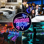 Arcade Zone – Dreieckiger Rahmen und Strahlen – LED-Neonschild (5 V USB)