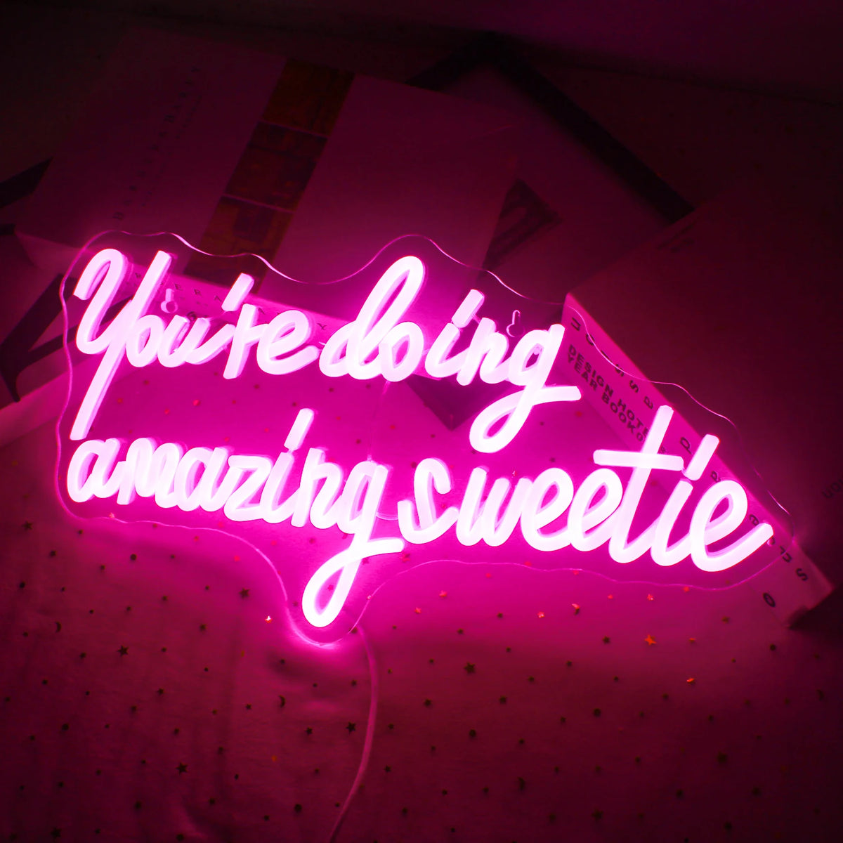 You're Doing Amazing Sweetie – LED-Neon-Schriftzug (5 V USB)
