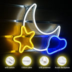 Mond und Stern – LED-Neonschild (5 V USB)