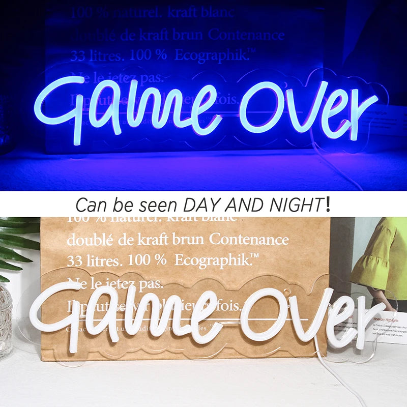 Game Over – LED-Neon-Schriftzug (5 V USB)