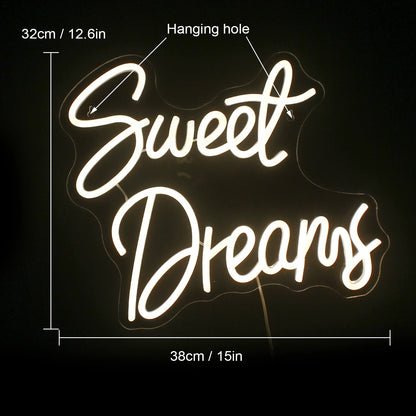 Sweet Dreams 5V Mini USB  LED Neon Sign - Budget Friendly