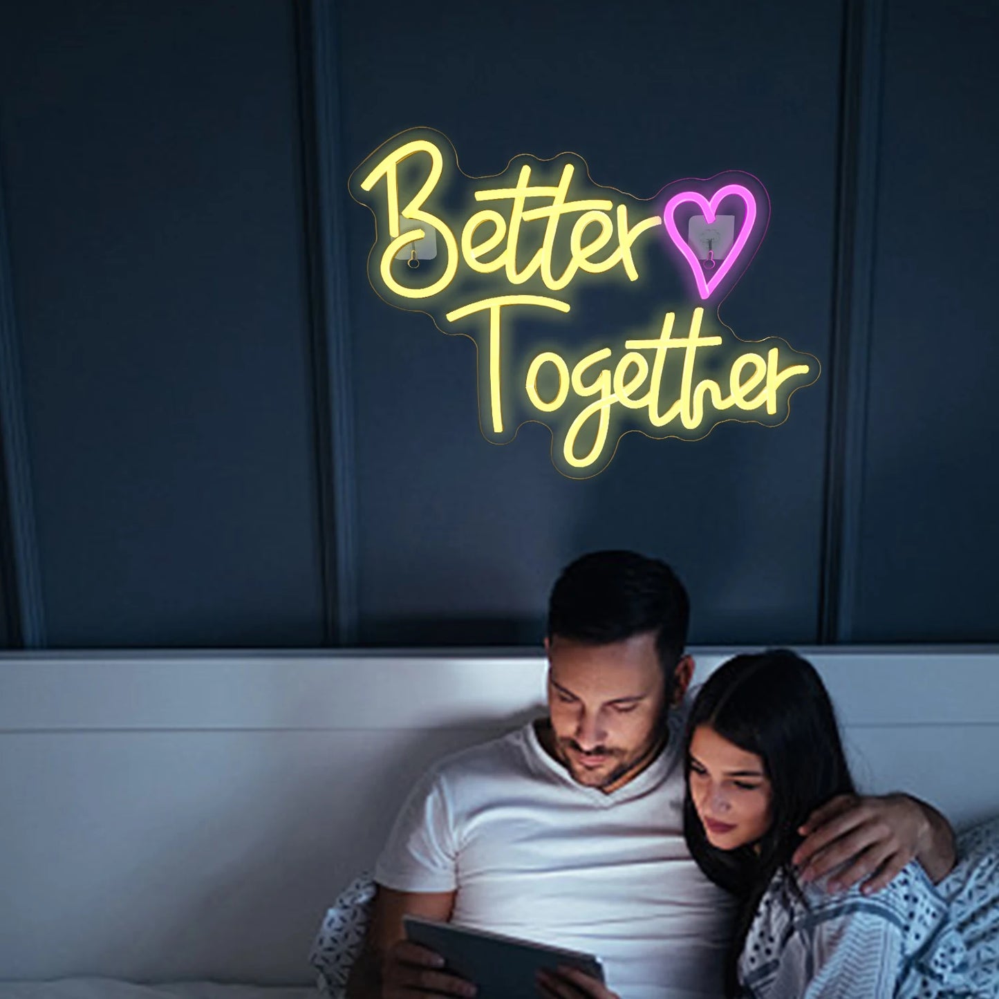 Better Together Heart 5V Mini USB LED Neon Sign - Budget Friendly