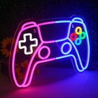 Rosa-blaue Spielkonsole – LED-Neonschild (5 V USB)