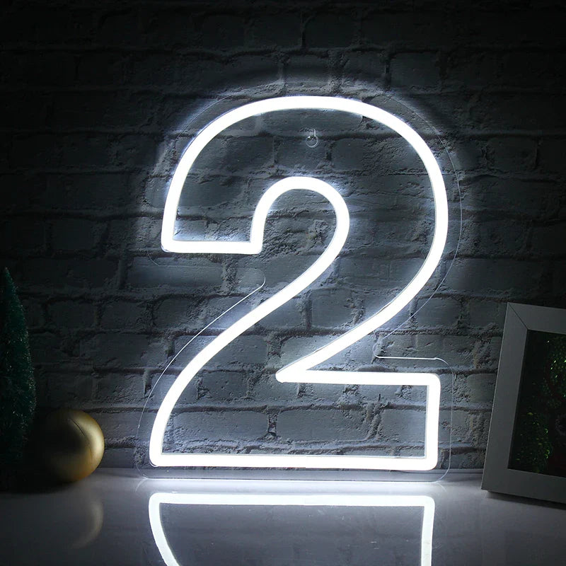 Birthday Number 5V USB LED Neon Sign - Budget Friendly