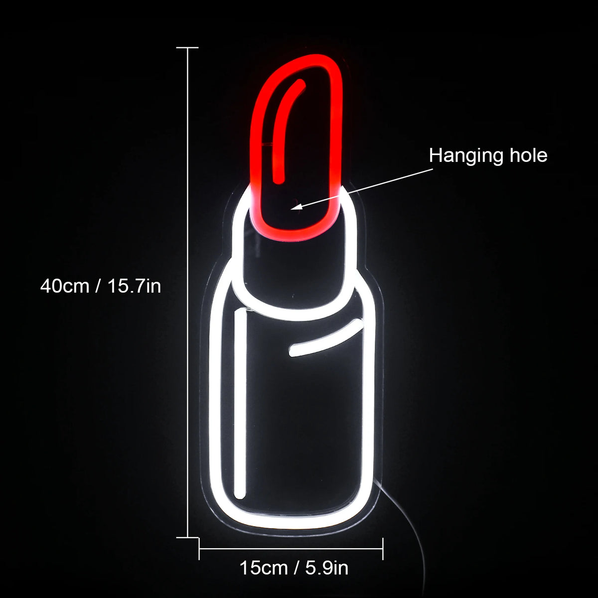 Lippenstift – LED-Neonschild (5 V USB)