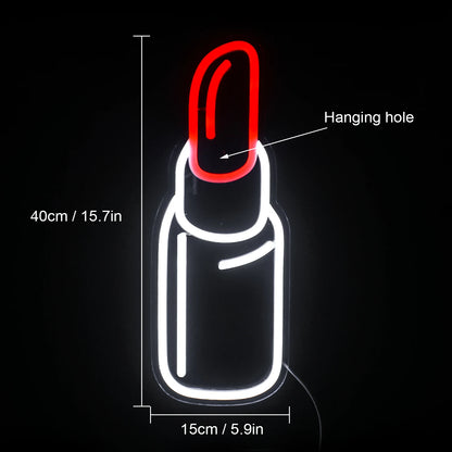 Lipstick 5V Mini USB LED Neon Sign - Budget Friendly