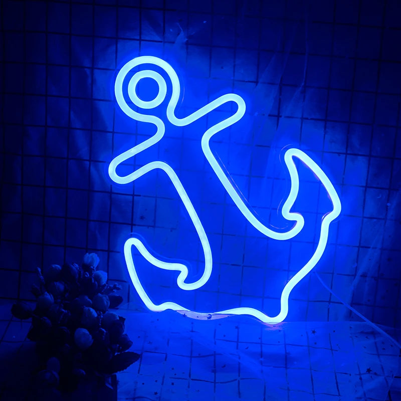 Sonne und Surfbrett – LED-Neonschild (5 V USB)