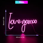 Love You XO – LED-Neon-Schriftzug (5 V USB)